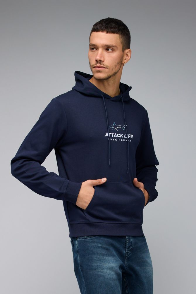 סווטשירט Greg Norman עם כיס וקפוצ’ון לגברים