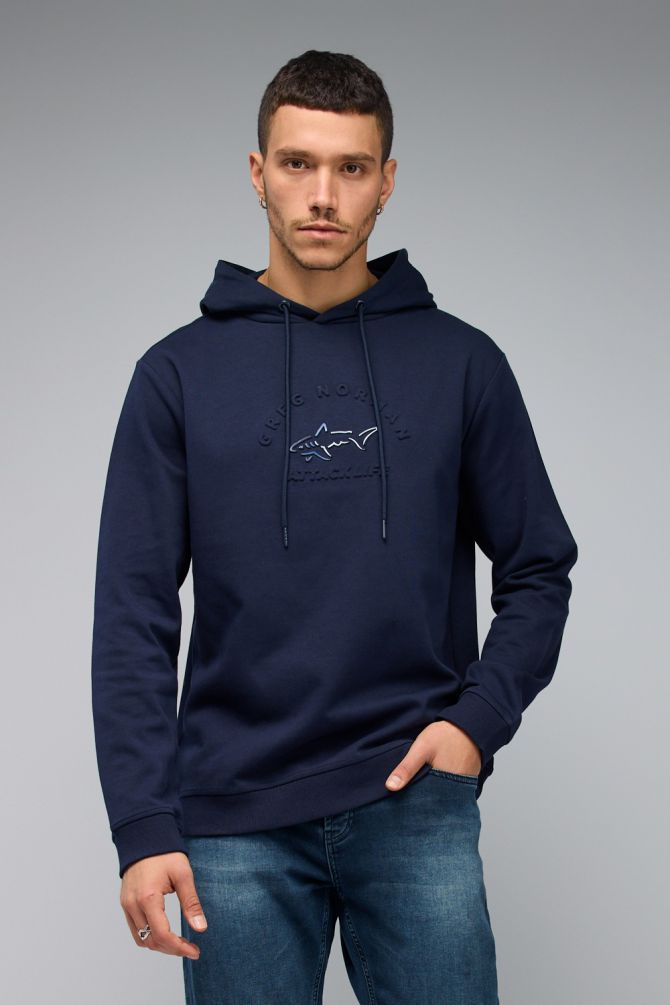 סווטשירט Greg Norman עם קפוצ’ון לגברים