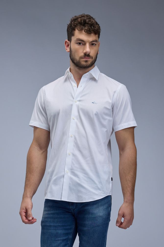 חולצה מכופתרת עם שרוולים קצרים לגברים Greg Norman