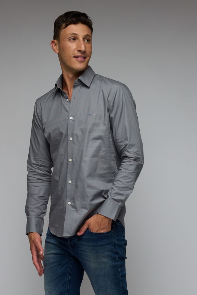 חולצה מכופתרת עם שרוול ארוך גרג נורמן