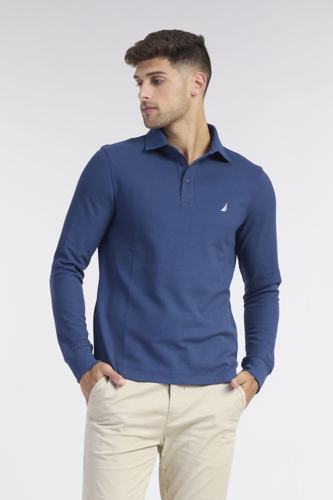 חולצת פולו SLIM FIT לגבר עם רקמת לוגו