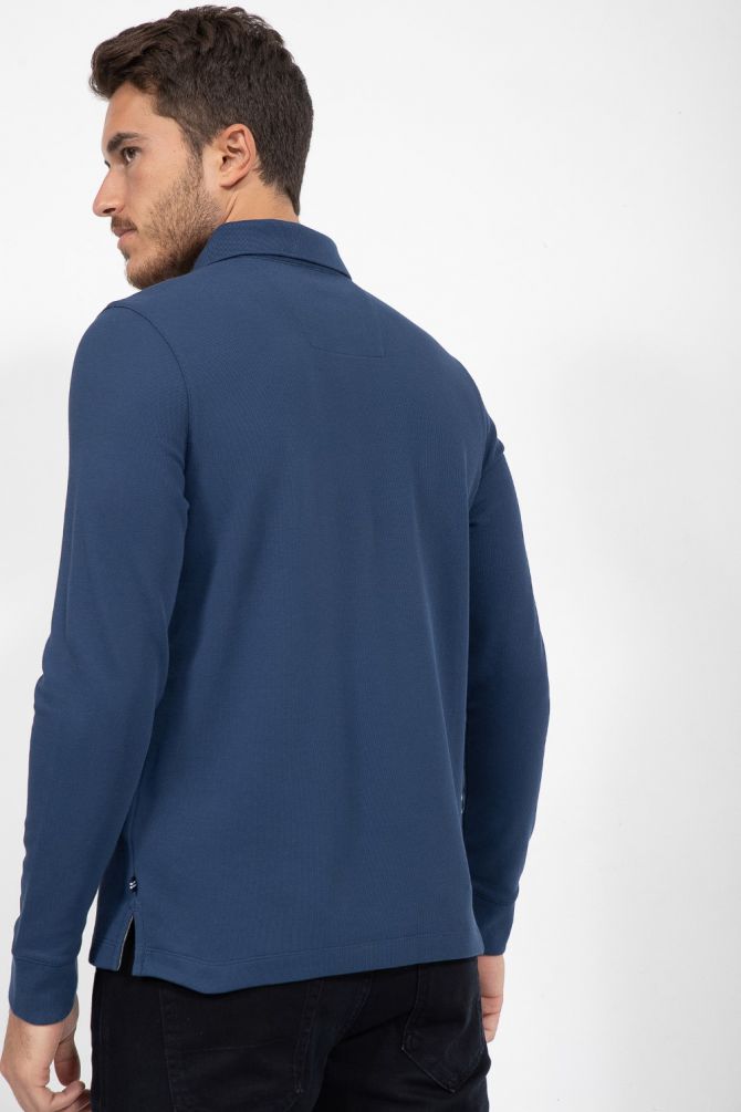 חולצת פולו SLIM FIT לגבר עם רקמת לוגו