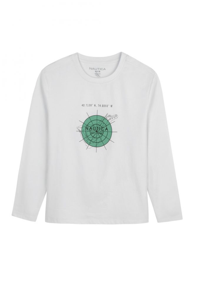 טי שירט Nautica עם הדפס לילדים