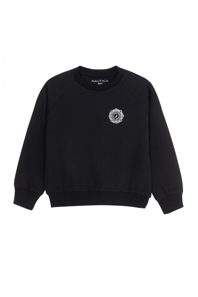 סווטשירט עם שרוולים ארוכים והדפס Nautica לילדים