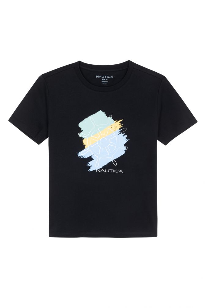 טי שירט Nautica עם הדפס לילדים
