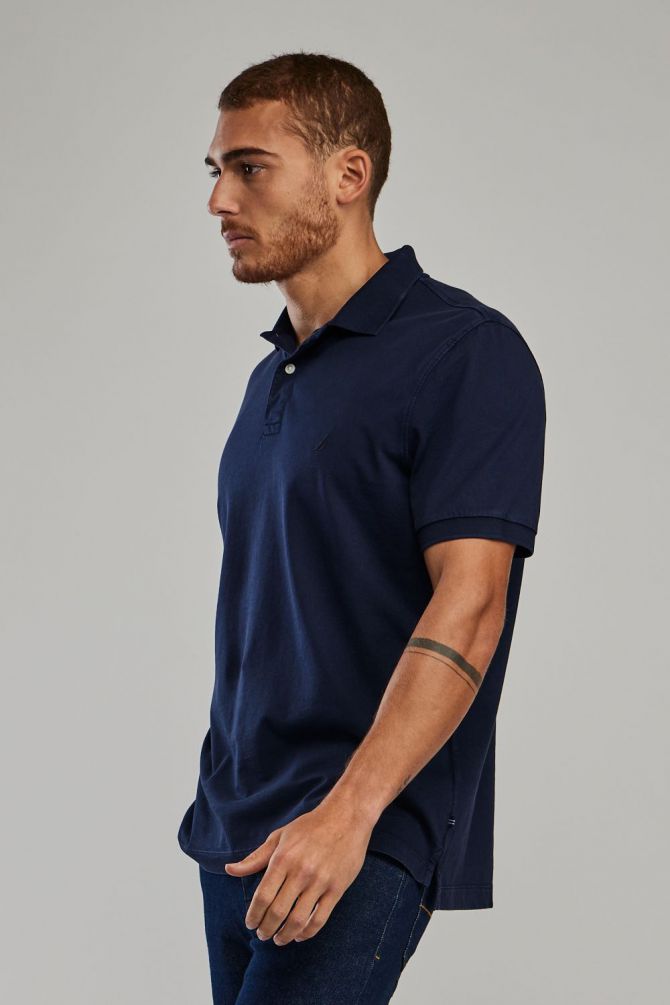 חולצת פולו Nautica לגברים עם לוגו רקום