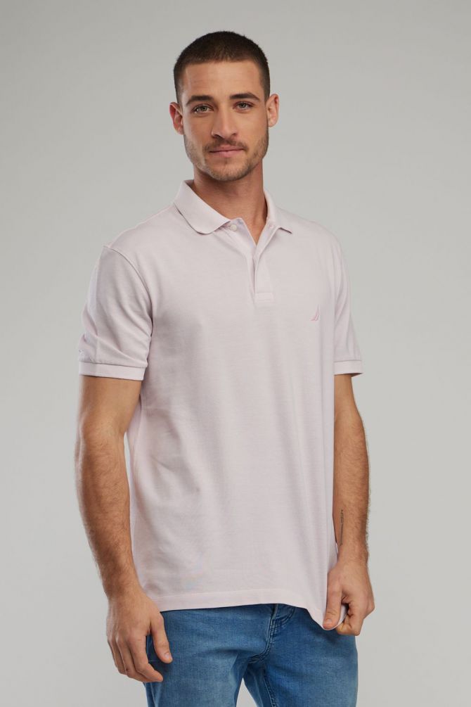 חולצת פולו Nautica לגברים עם לוגו רקום