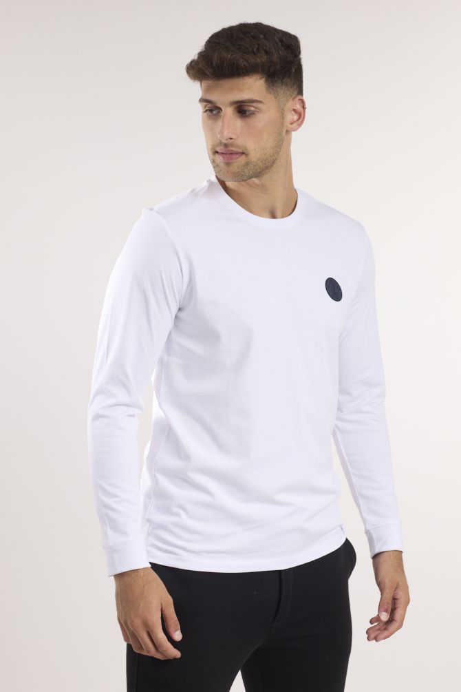 טי שירט שרוולים ארוכים עם לוגו עוגן לגבר