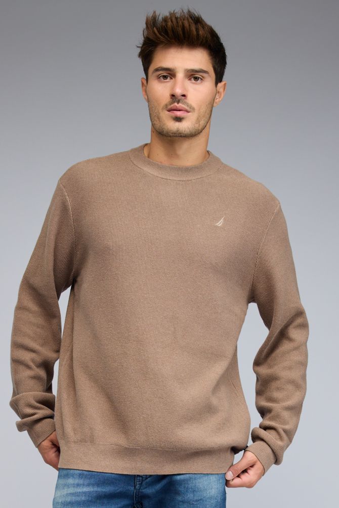 סריג NAUTICA  עם לוגו רקום לגברים