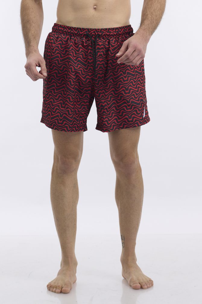 בגד ים עם הדפס גאומטרי לגבר