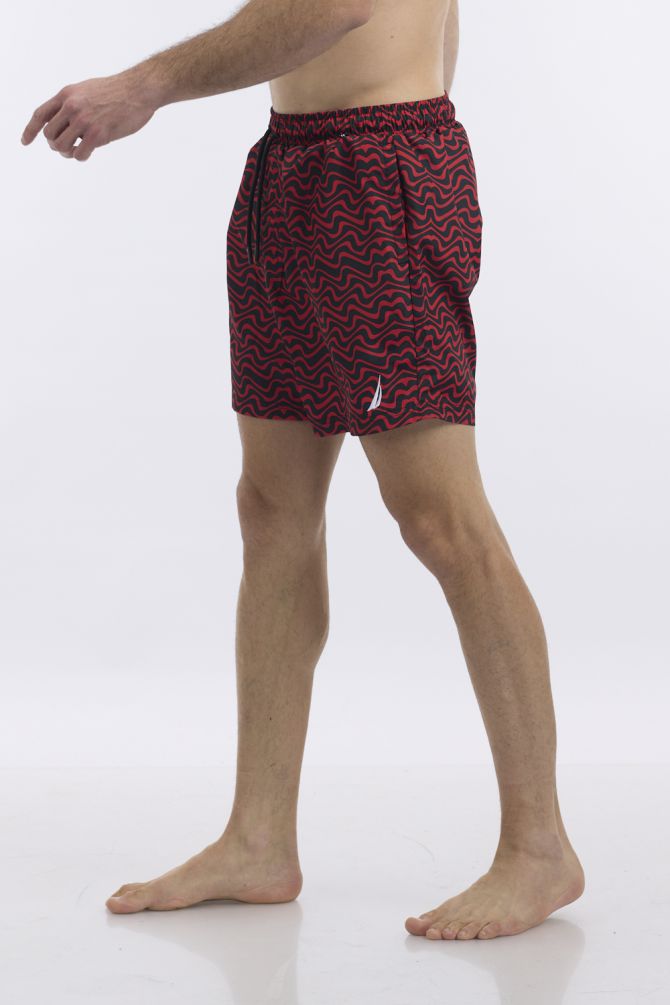 בגד ים עם הדפס גאומטרי לגבר