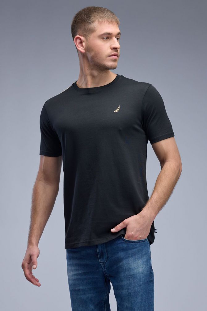 טי שירט קצרה עם לוגו Nautica לגברים