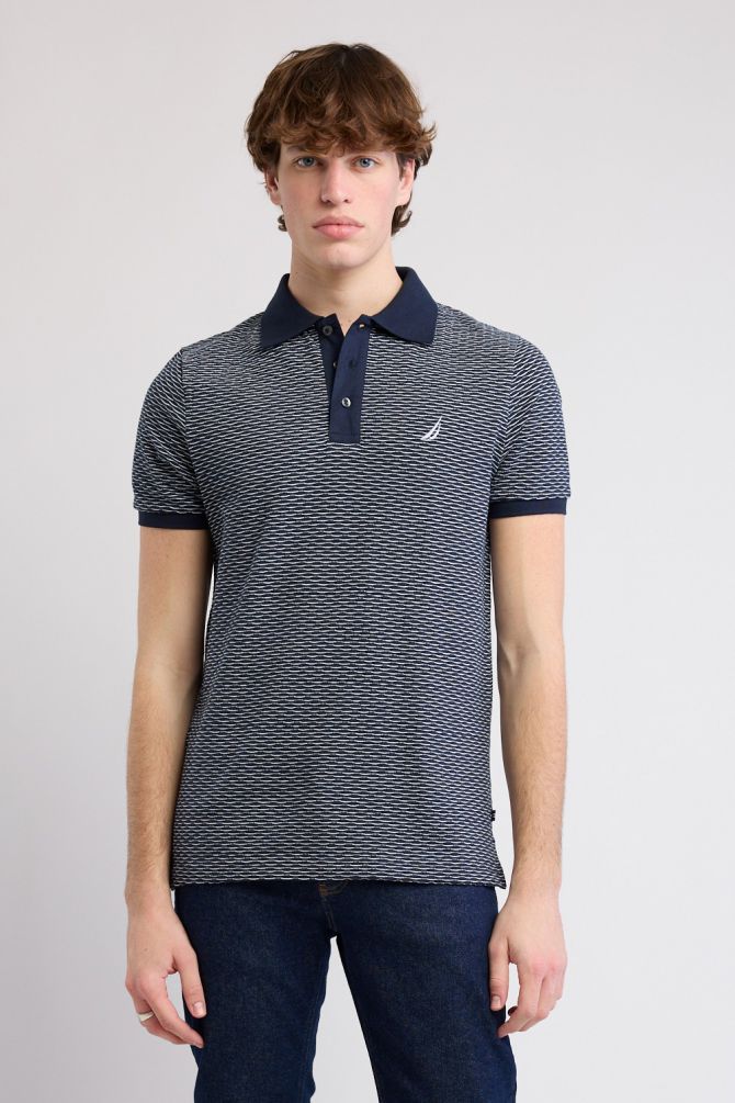 חולצת פולו Nautica עם דוגמא לגברים