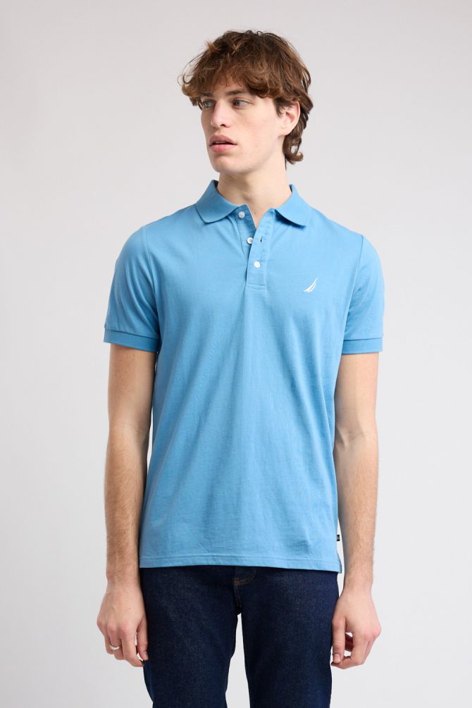 חולצת פולו Nautica קצרה עם לוגו רקום גברים