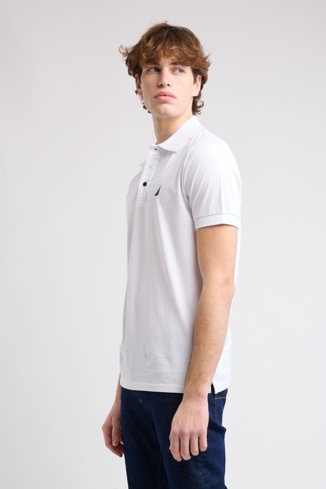 חולצת פולו Nautica קצרה עם לוגו רקום גברים