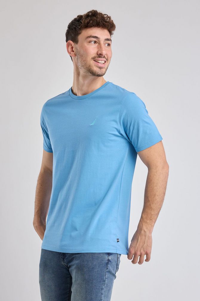 טי שירט קצרה עם לוגו Nautica לגברים