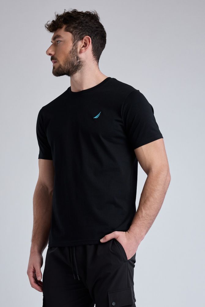 טי שירט קצרה עם הדפס Nautica לגברים