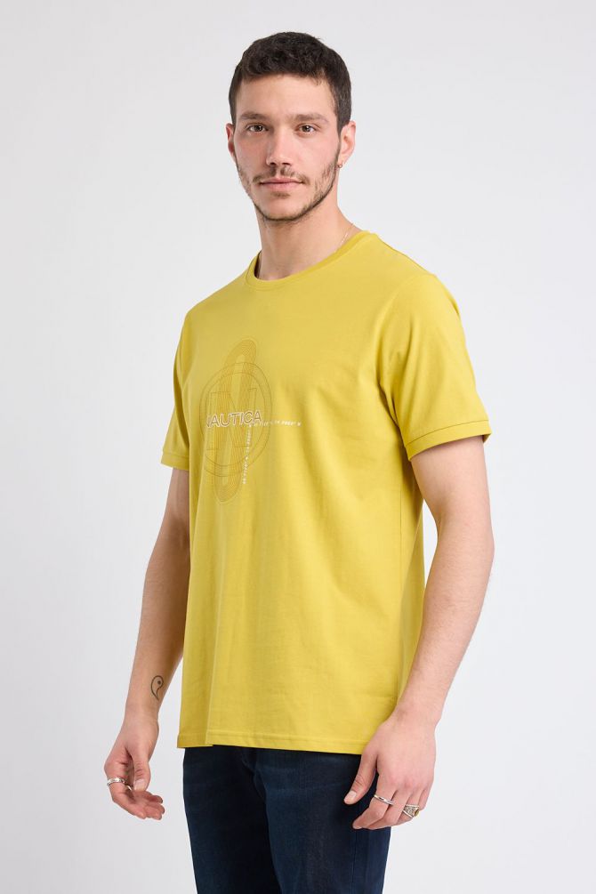 טי שירט קצרה עם הדפס Nautica לגברים
