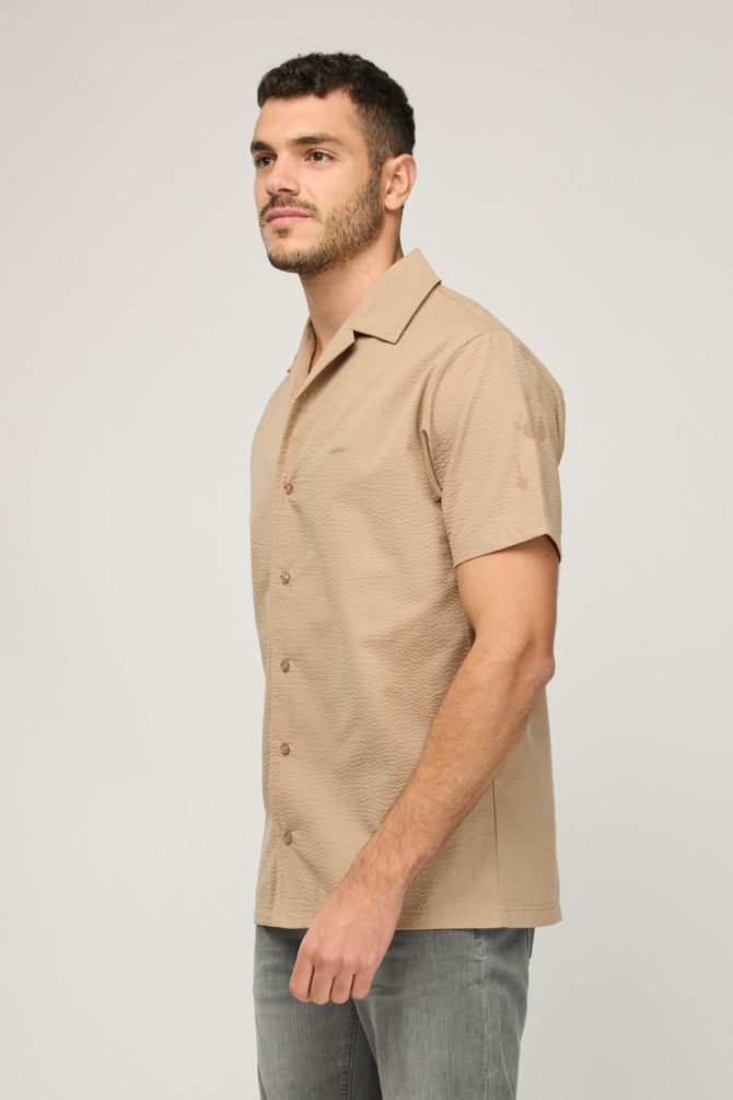 חולצת בד קצרה לגברים