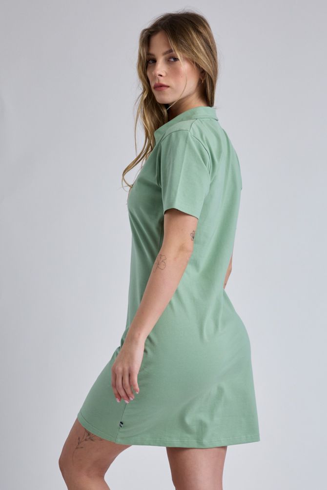 שמלת מיני בגזרת פולו עם ולוגו Nautica לנשים