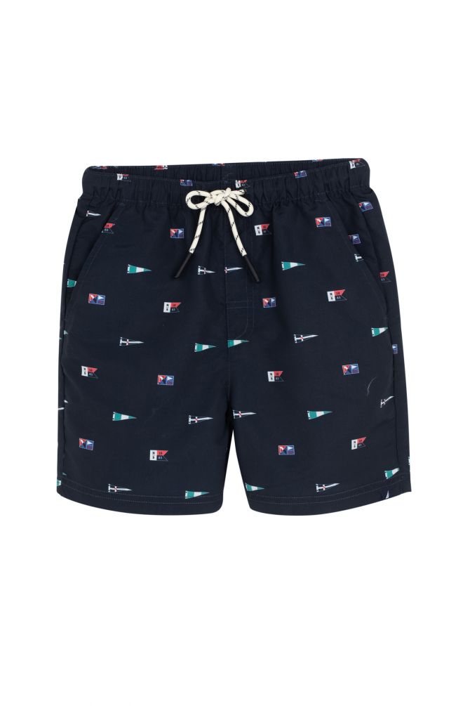 בגד ים בהדפס דגלונים לילדים (8-13)