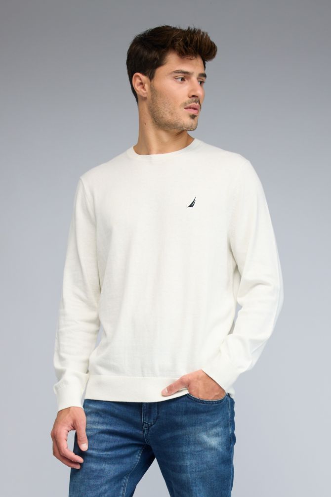 סווטשירט Nautica עם לוגו רקום לגברים