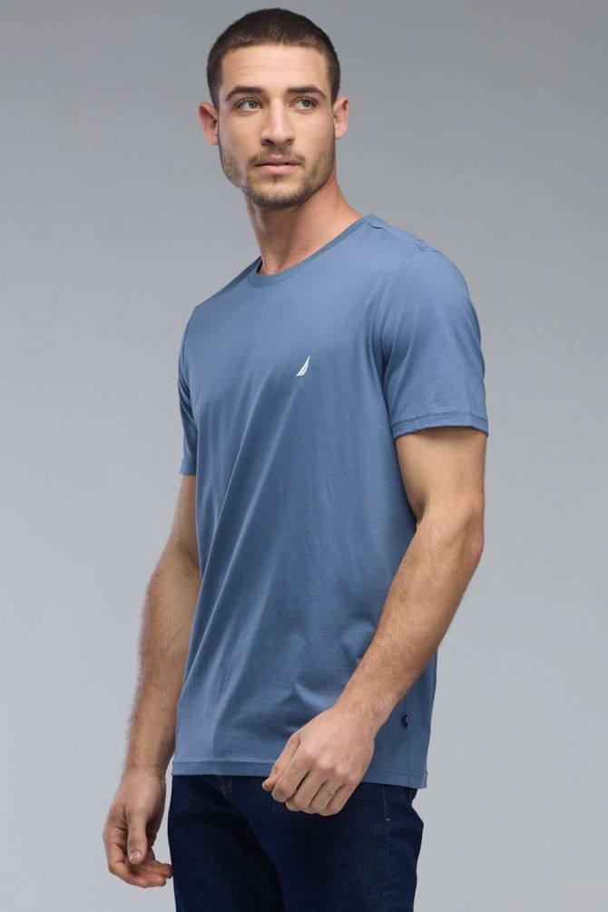 טי שירט עם שרוולים קצרים ולוגו Nautica לגברים