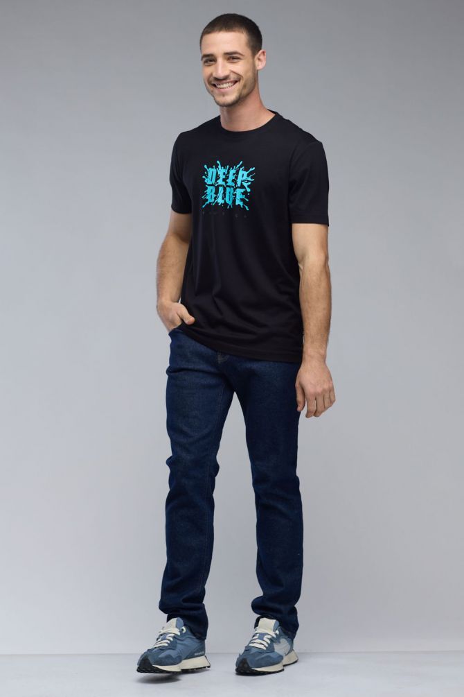 טי שירט Nautica לגברים עם הדפס