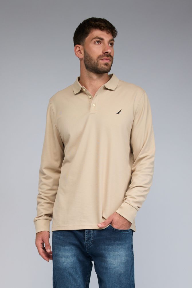 חולצת פולו Nautica ארוכה לגברים