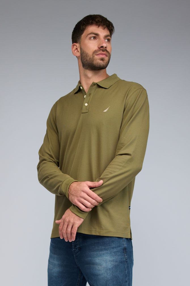 חולצת פולו Nautica ארוכה לגברים