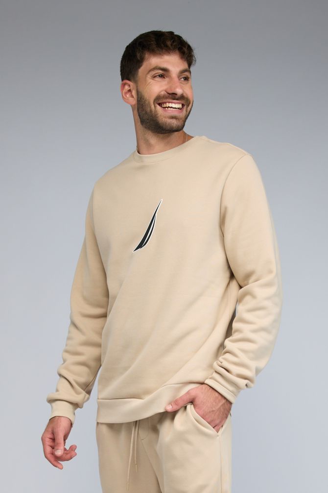 סווטשירט עם הדפס Nautica לגברים