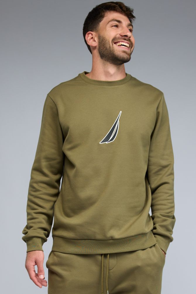 סווטשירט עם הדפס Nautica לגברים