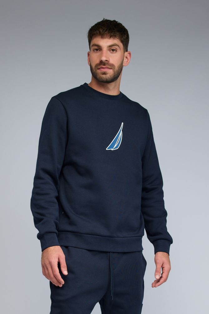 סווטשירט עם הדפס Nautica לגברים