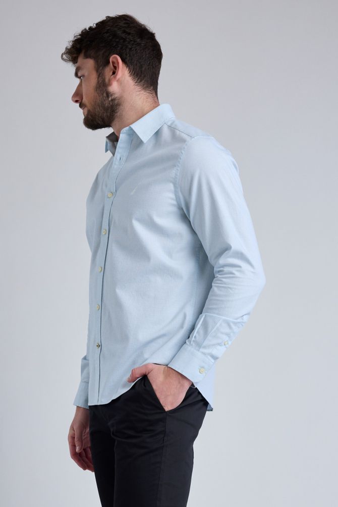 חולצה מכופתרת עם שרוולים ארוכים ולוגו Nautica רקום