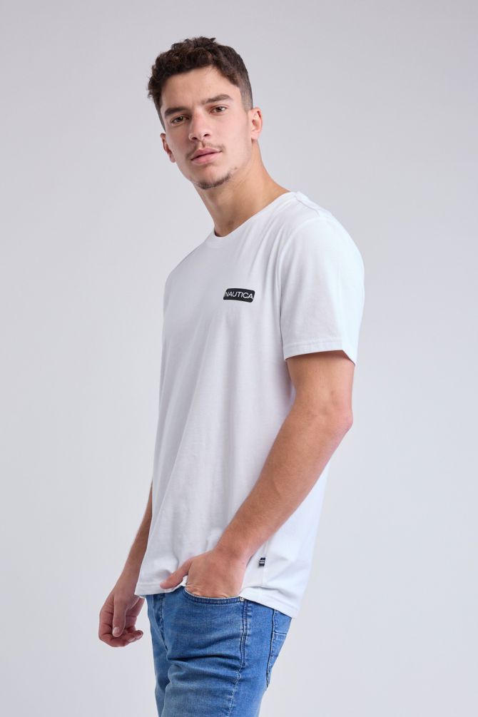 טי שירט קצרה עם הדפס Nautica לגברים