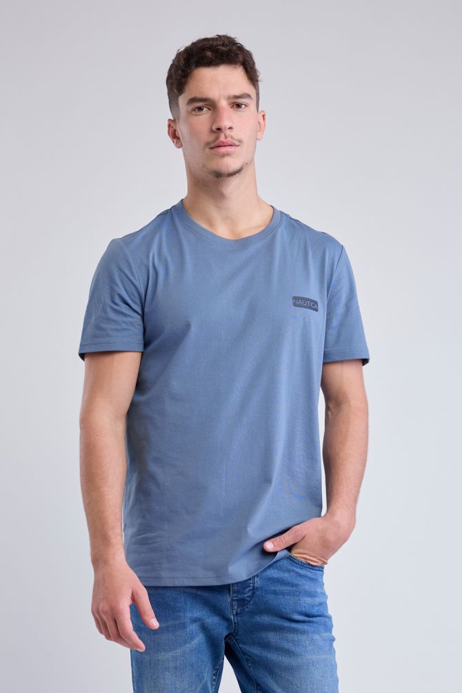 טי שירט קצרה עם הדפס Nautica לגברים