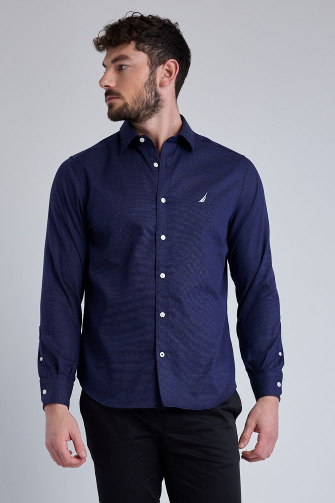 חולצה מכופתרת עם שרוולים ארוכים Nautica לגברים