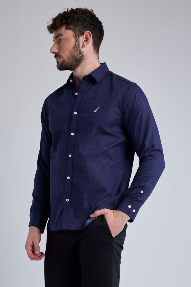 חולצה מכופתרת עם שרוולים ארוכים Nautica לגברים