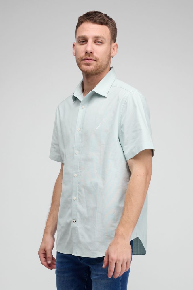 חולצה מכופתרת עם שרוולים קצרים ולוגו Nautica רקום