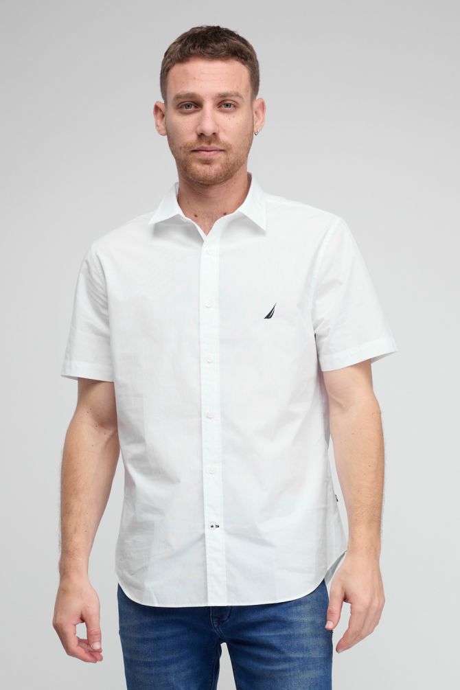 חולצה מכופתרת עם שרוולים קצרים ולוגו Nautica רקום