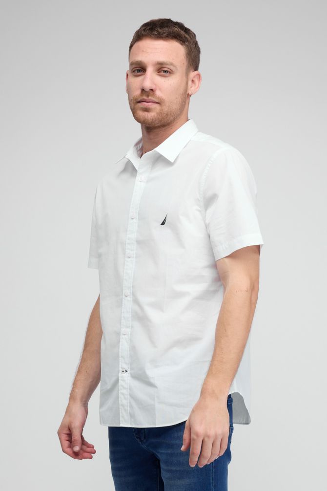 חולצה מכופתרת עם שרוולים קצרים ולוגו Nautica רקום