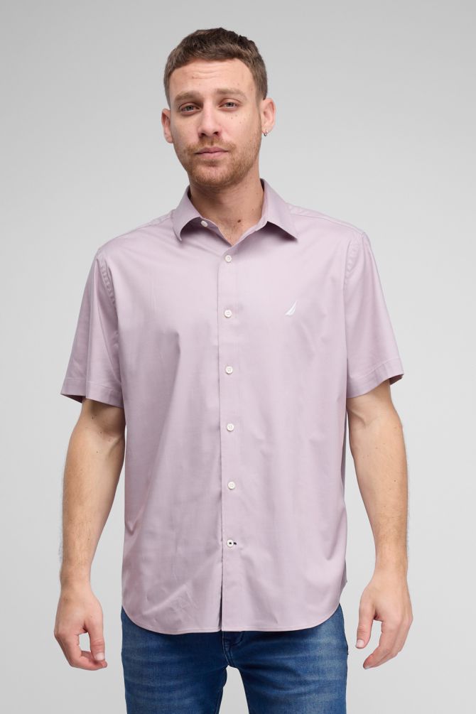 חולצה מכופתרת עם שרוולים קצרים ולוגו Nautica רקום