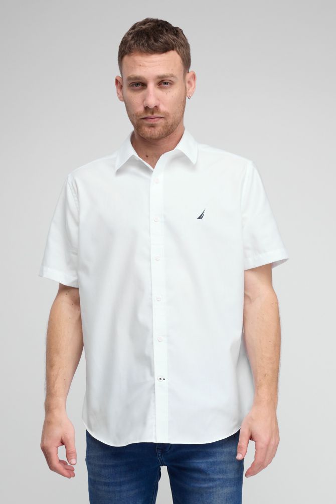 חולצה מכופתרת עם שרוולים קצרים ולוגו Nautica רקום