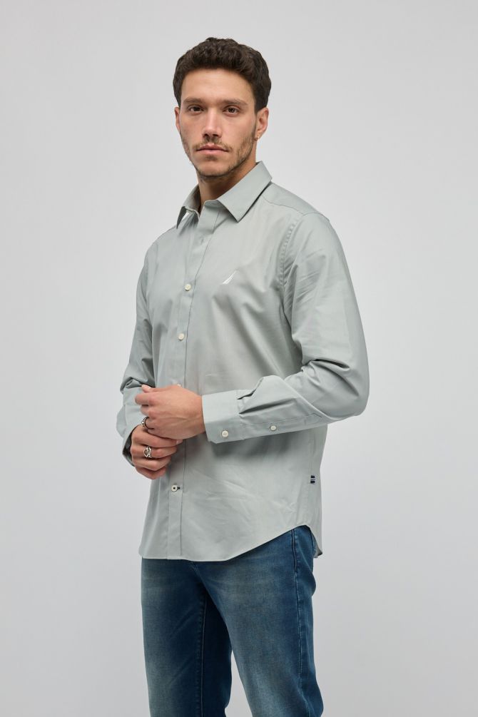 חולצה מכופתרת עם שרוולים ארוכים Nautica לגברים