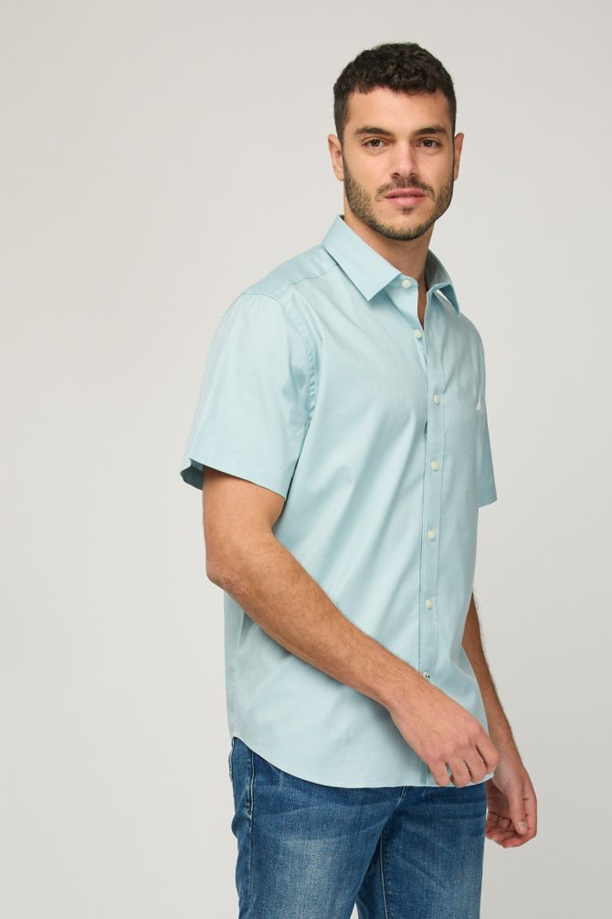 חולצת בד קצרה לגברים