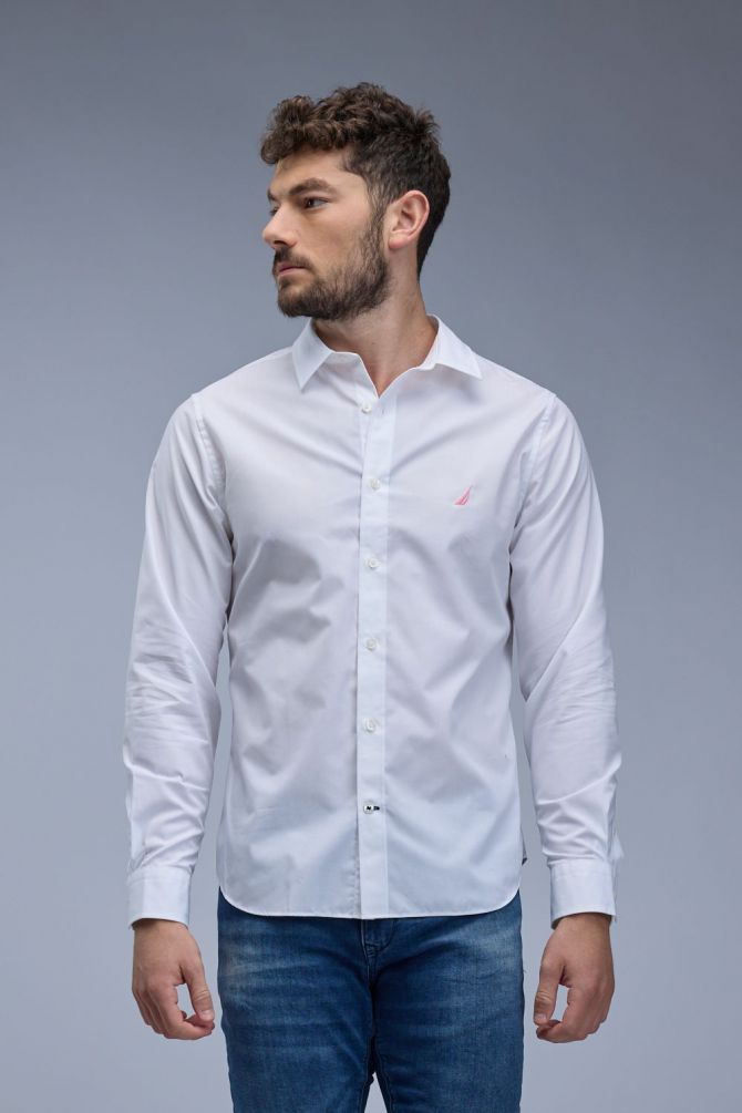 חולצה מכופתרת עם שרוולים ארוכים Nautica לגברים