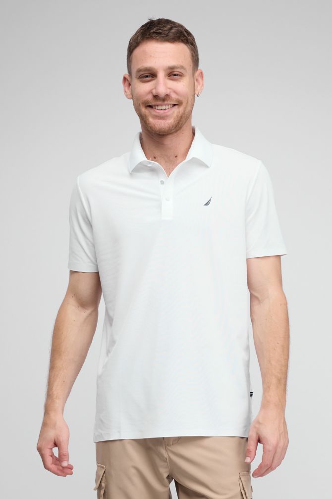 חולצת פולו עם שרוולים קצרים ולוגו Nautica רקום