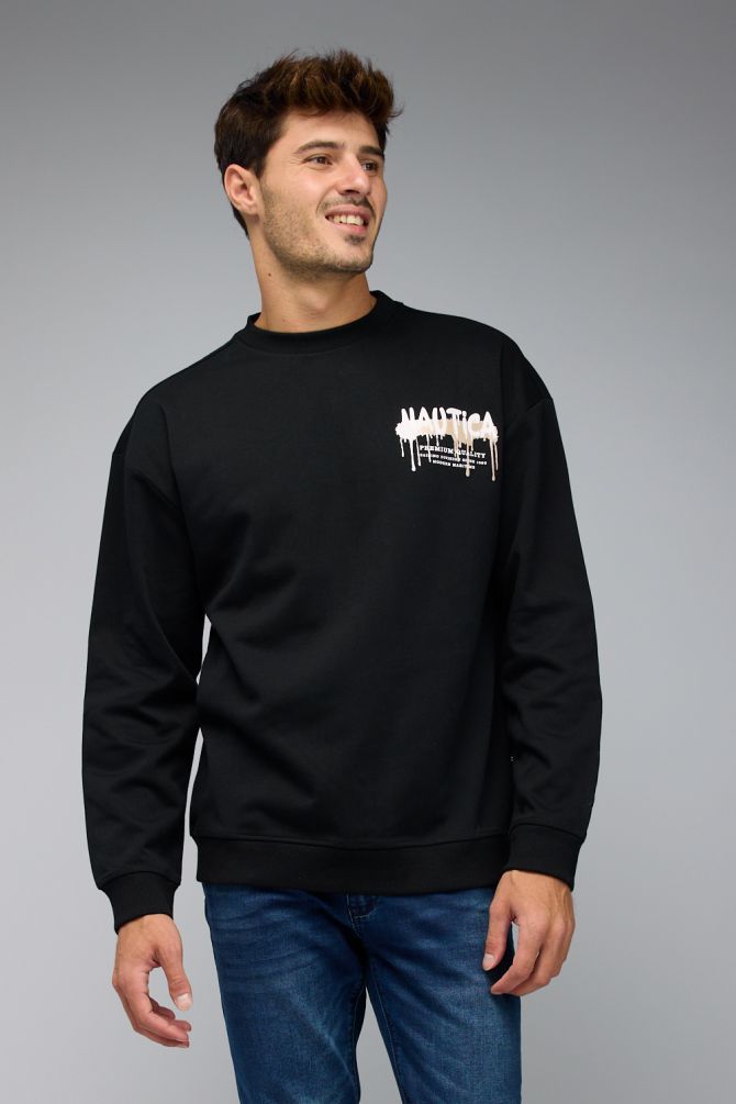 סווטשירט Nautica לגברים עם הדפס