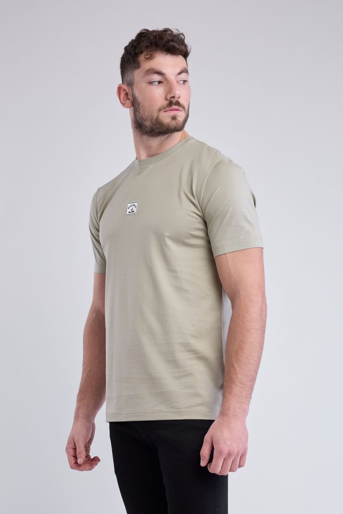 טי שירט עם שרוולים קצרים ותווית לוגו Nautica לגברים