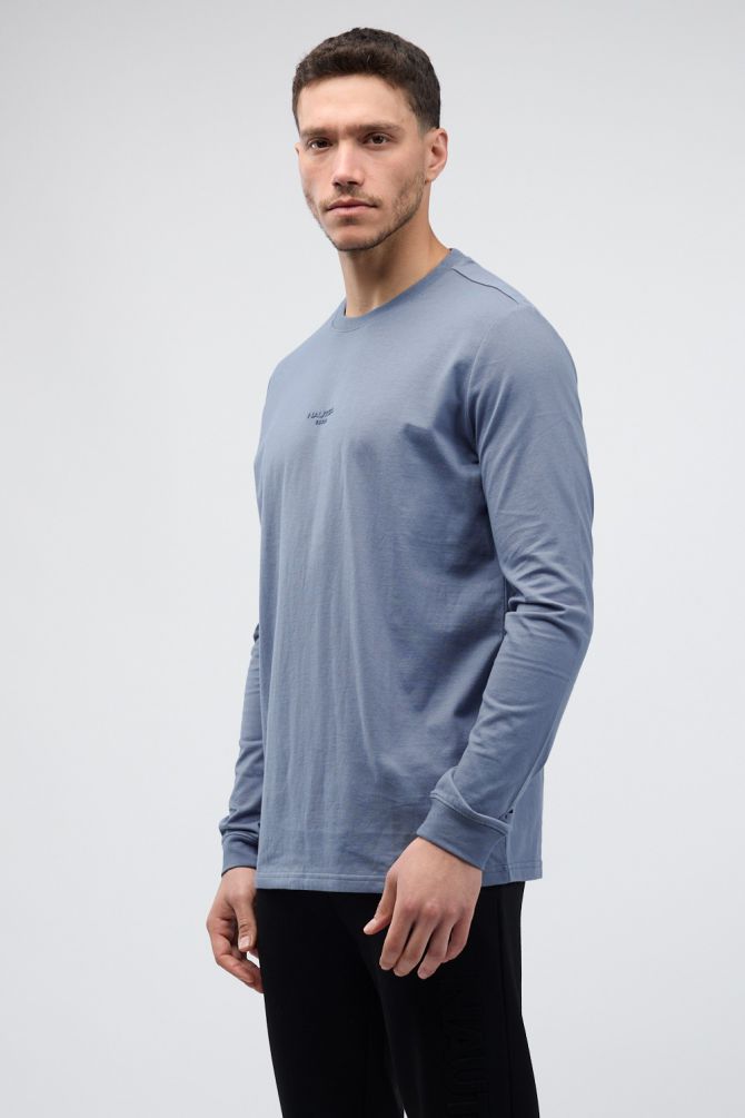 טי שירט ארוכה עם לוגו Nautica תלת ממדי לגברים